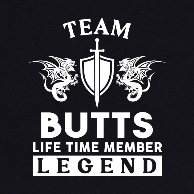 Butts Name T Shirt - Butts Life Time Member Legend Gift Item Tee by unendurableslemp118